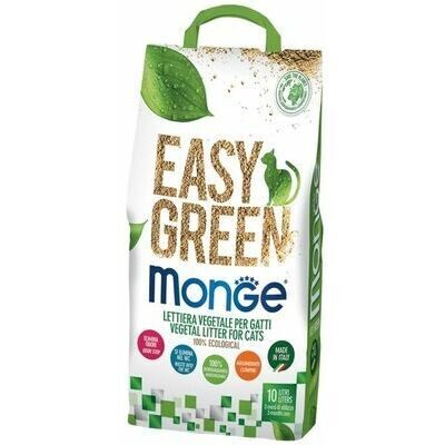 Augu šķiedras pakaiši kaķu tualetēm MONGE EASY GREEN Corn 10l